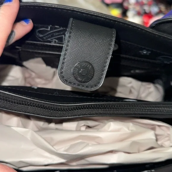 Betsey Johnson Black Embossed Shoulder Bag - Picture 6 of 15